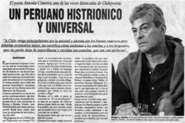 Un Peruano histriónico y universal