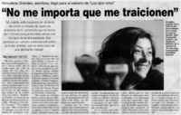 "No me importa que me traicionen" Almudena Grandes, escritora, llegó para el estreno de "Los ojos rotos"