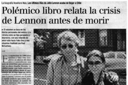 Polémico libro relata la crisis de Lennon antes de morir