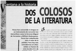 Dos Colosos de la literatura