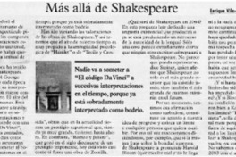 Mas allá de Shakespeare