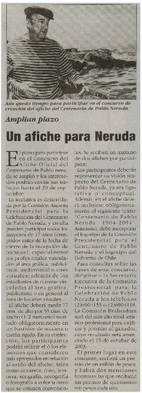 Un afiche para Neruda.