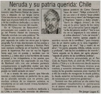 Neruda y su patria querida: Chile