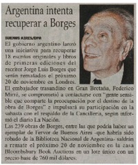 Argentina intenta recuperar a Borges.