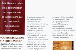 Comunicación matrimonial".