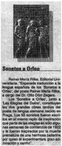 Sonetos a Orfeo.