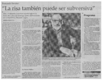 "La risa también puede ser subversiva"
