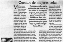 Cuentos de mujeres solas