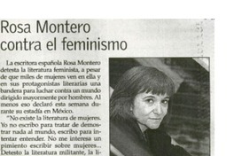 Rosa Montero contra el feminismo.