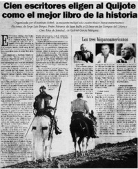 Cien escritores eligen al Quijote como el mejor libro de la historia