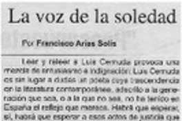 La voz de la soledad