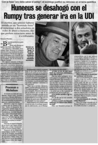 Huneeus se desahogó con el Rumpy tras generar ira en la UDI