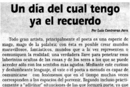 Un día del cual tengo ya el recuerdo