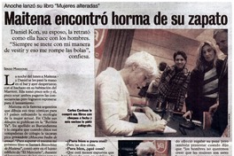 Maitena encontró horma de su zapato