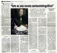 Esta es una novela semiautobiográfica"