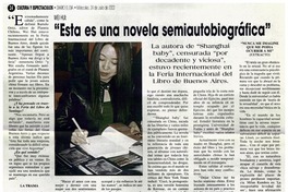 Esta es una novela semiautobiográfica"