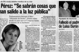 Lily Pérez: "Se sabrán cosas que no han salido a la luz pública"