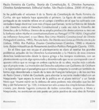 Teoría da Constituiçao II, Direitos humanos. Direitos fundamentais