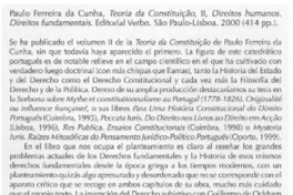 Teoría da Constituiçao II, Direitos humanos. Direitos fundamentais