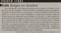 Calle Borges en Ginebra