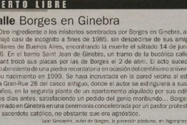 Calle Borges en Ginebra