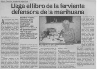 Llega el libro de la ferviente defensora de la marihuana