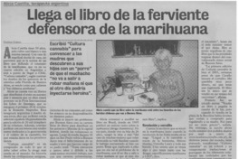 Llega el libro de la ferviente defensora de la marihuana