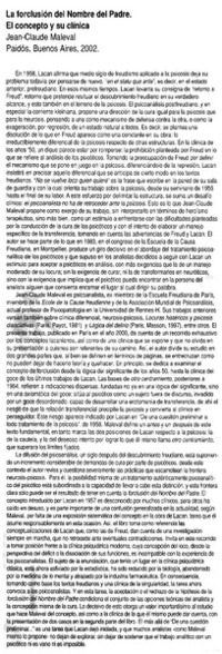 La forclusión del nombre del padre : el concepto y su clínica