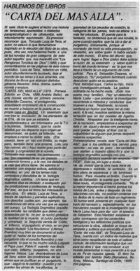 Carta del más allá"