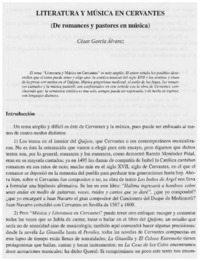 Literatura y música en Cervantes