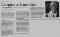 Coloquios de la memoria