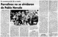 Parralinos no se olvidaran de Pablo Neruda