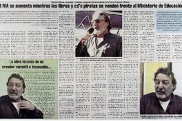 "El IVA se aumenta mientras los libros y cd's piratas se venden frente al Ministerio de Educación"