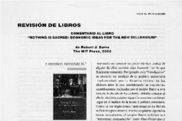 "Nothing is sacred : Economic ideas for the new millennium"