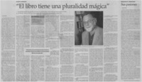 "El libro tiene una pluralidad mágica"