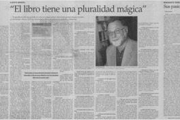 "El libro tiene una pluralidad mágica"