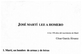 José Martí lee a Homero