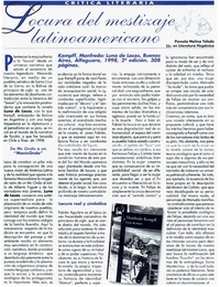 Locura del mestizaje latinoamericano