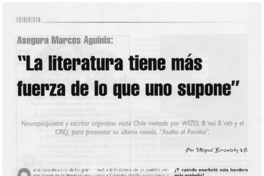 La literatura tiene más fuerza de lo que uno supone"