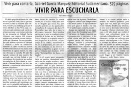 Vivir para escucharla