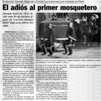 El adiós al primer mosquetero.