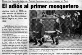 El adiós al primer mosquetero.