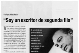 Soy un escritor de segunda fila".