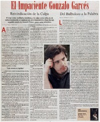 El impaciente Gonzalo Garcés