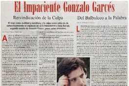 El impaciente Gonzalo Garcés