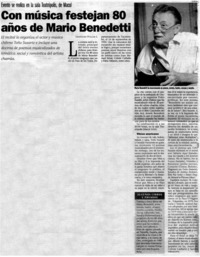 Con música festejan 80 años de Mario Benedetti