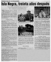 Neruda vive en los recuerdos, Isla Negra, treinta años después.