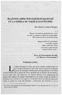 Algunos aspectos existencialistas en la Odisea de Nikos Kazantzakis
