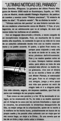 "Ultimas noticias del paraíso".