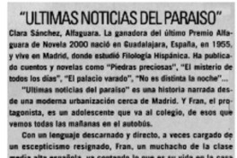"Ultimas noticias del paraíso".
